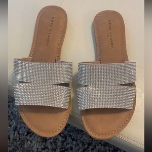 New Blingy slip on sandals